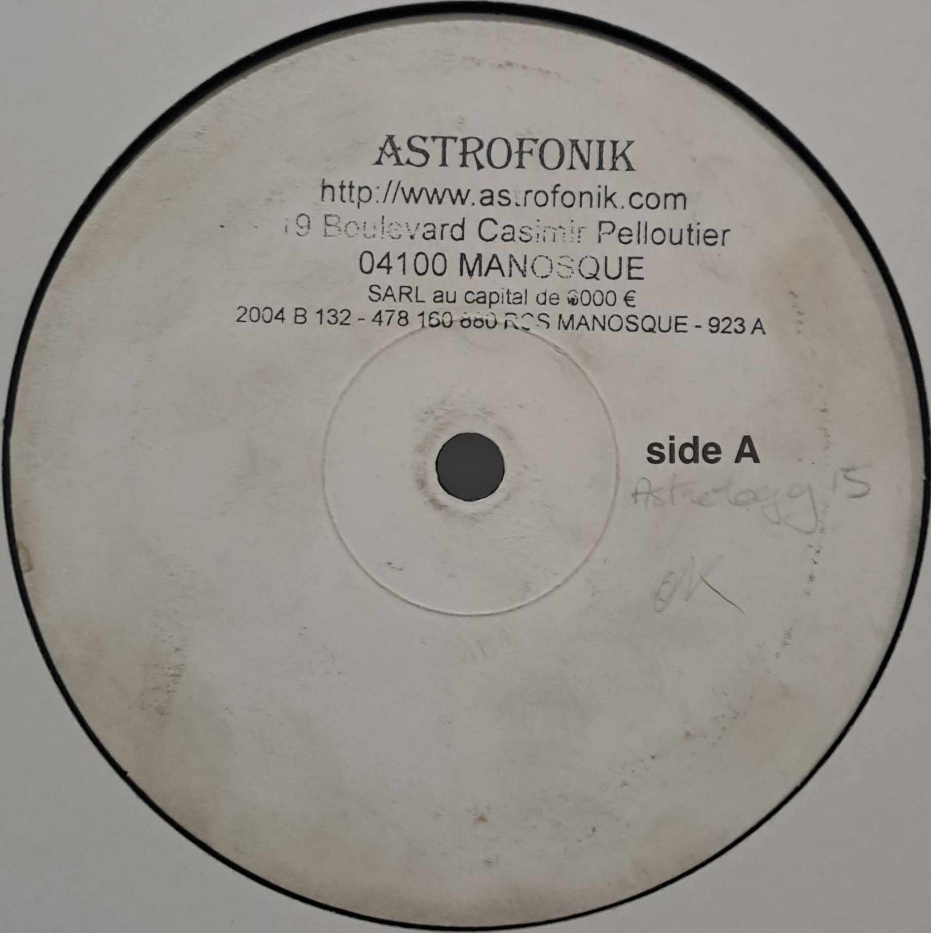 Astrology 15 (white label) - vinyle tribecore